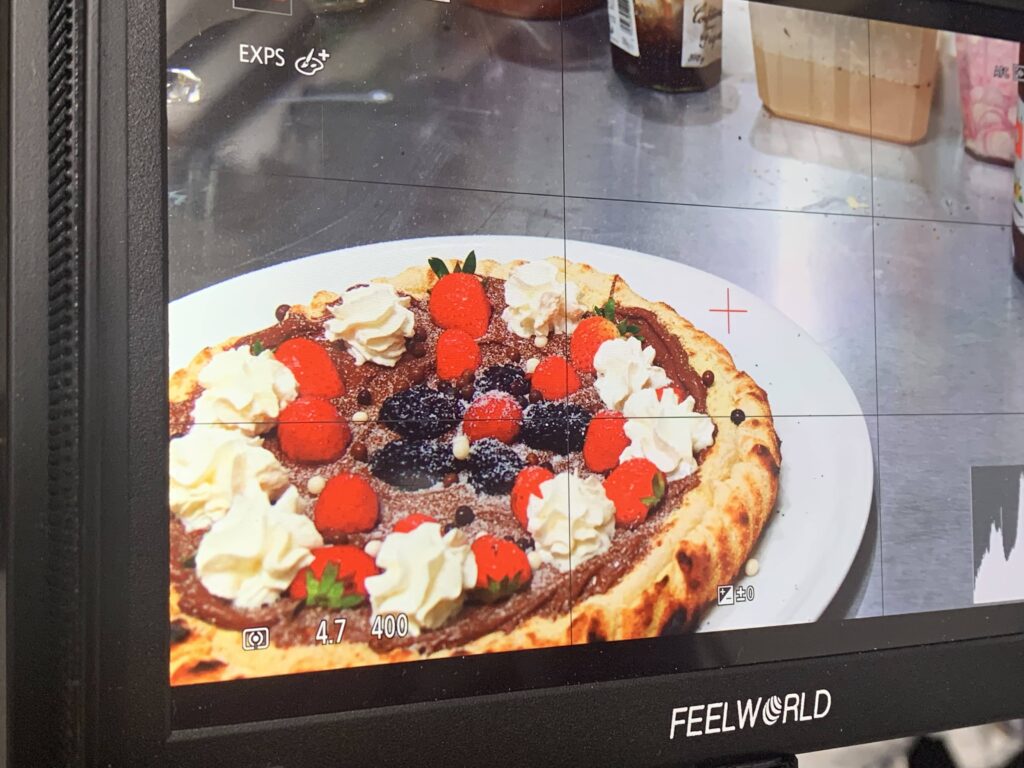 pizza sur écran